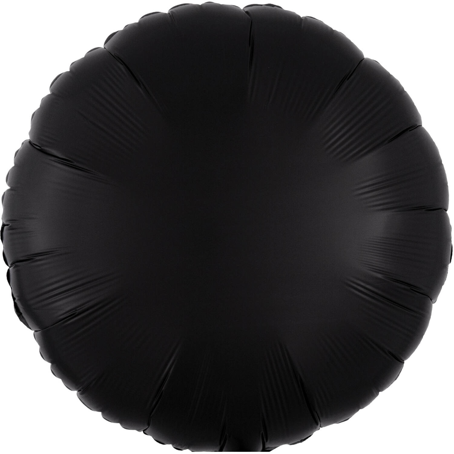 Standard Silk Lustre Black Round Foil Balloon C16 Packaged 43 cm
