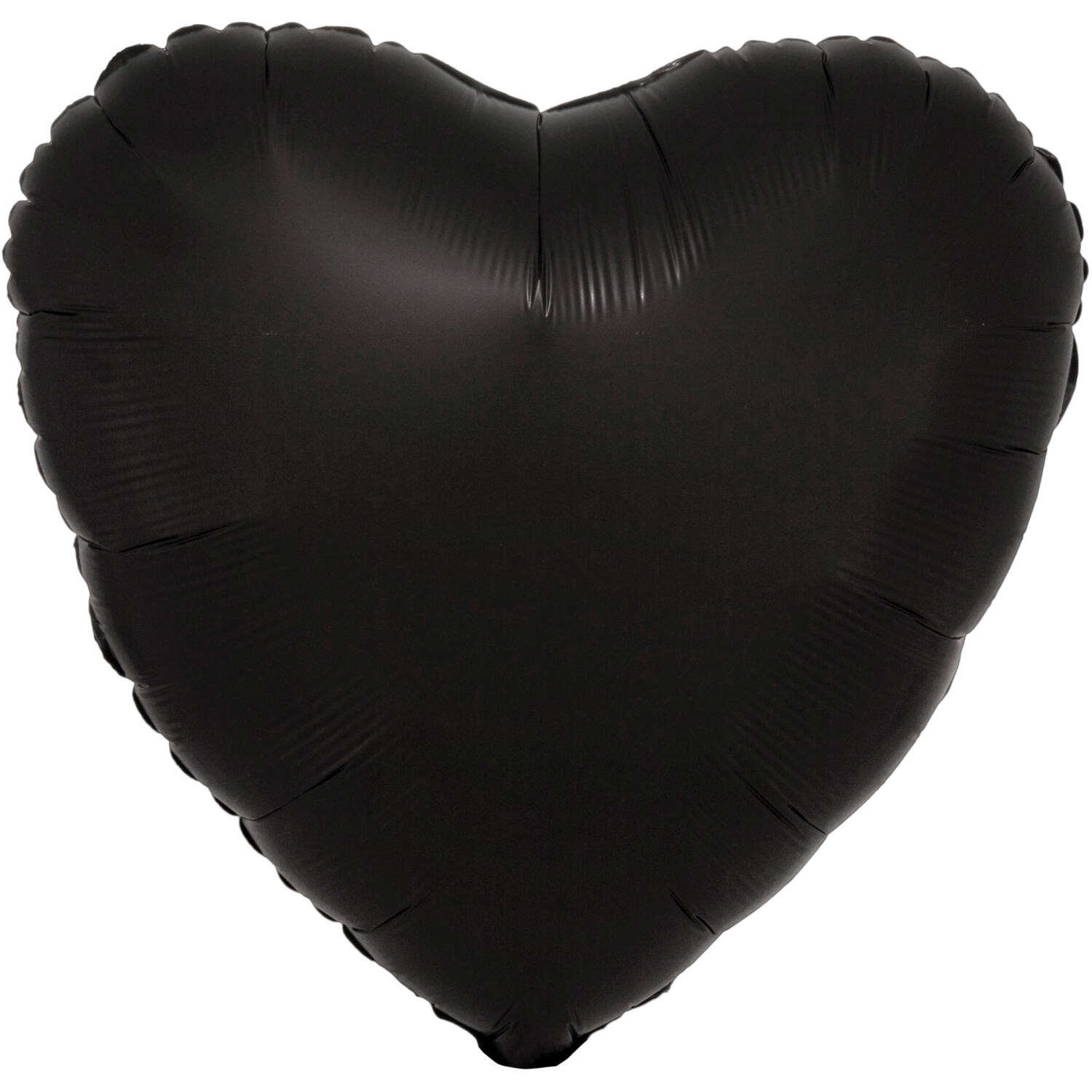 Standard Silk Lustre Black Heart Foil Balloon C16 Packaged 43 cm