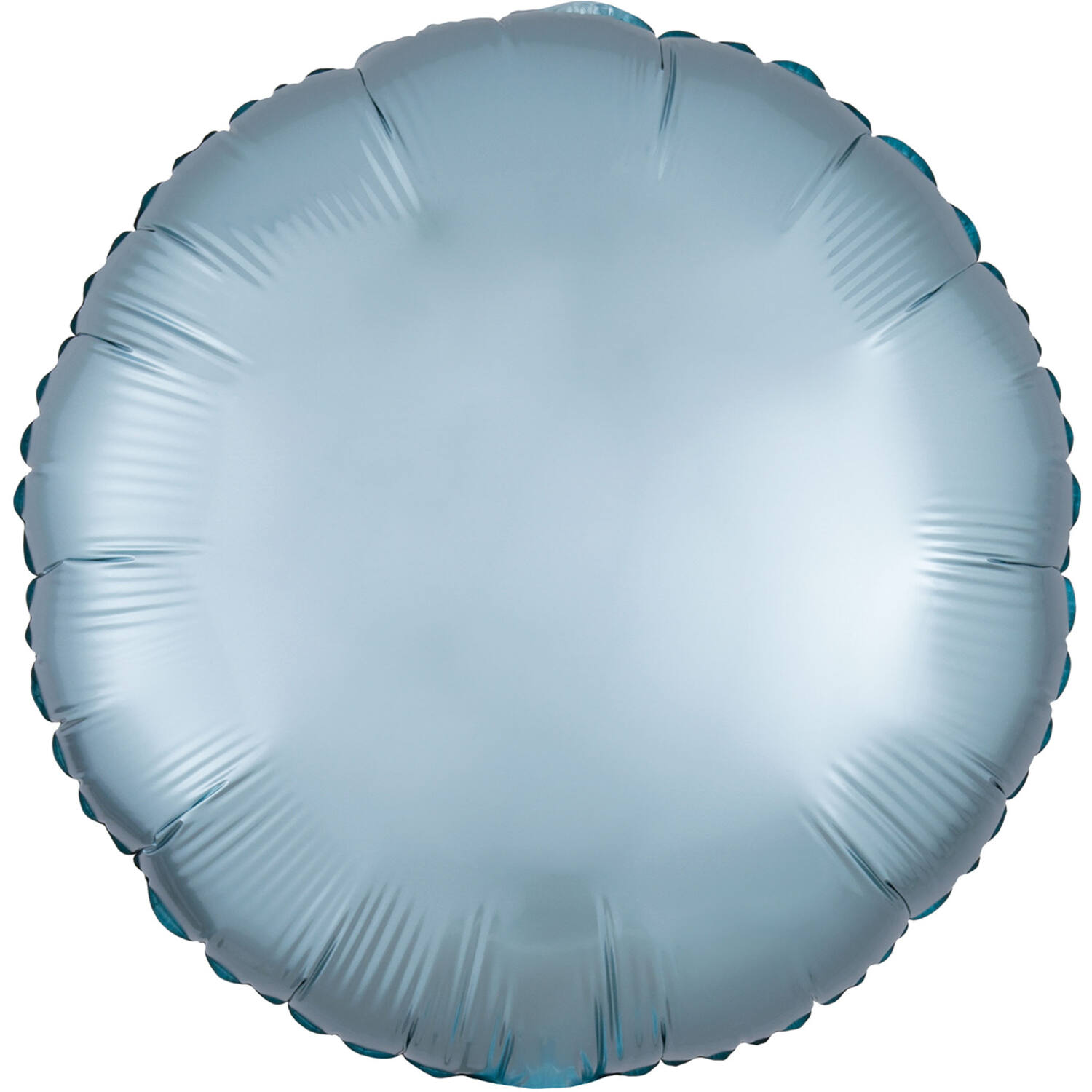 Standard Silk Lustre Pastel Blue Round Foil Balloon C16 Packaged 43 cm