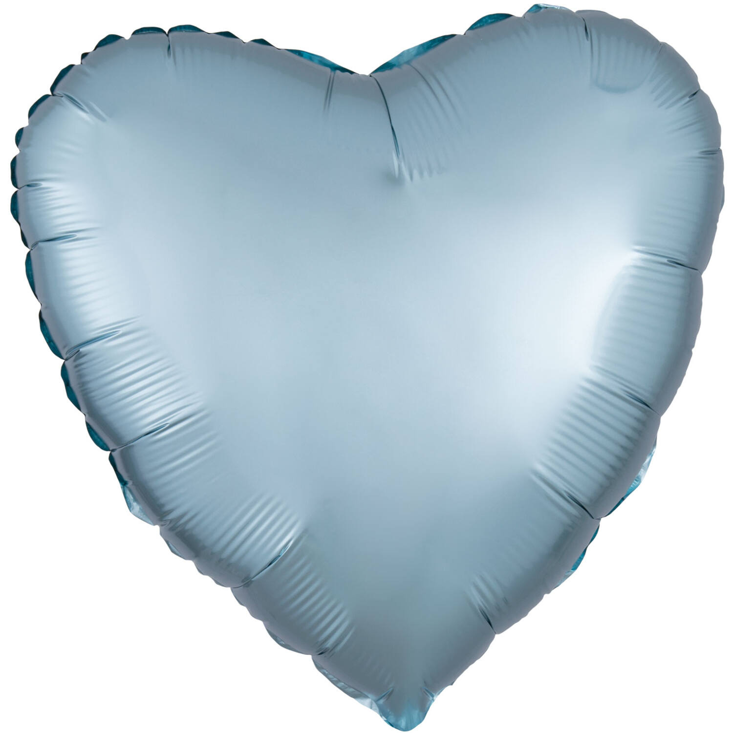 Standard Silk Lustre Pastel Blue Heart Foil Balloon C16 Packaged 43 cm