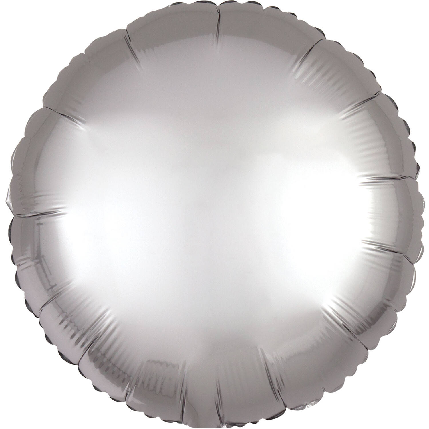 Standard Silk Lustre Silk Lustre Silver Round Foil Balloon C16 Packaged 43 cm