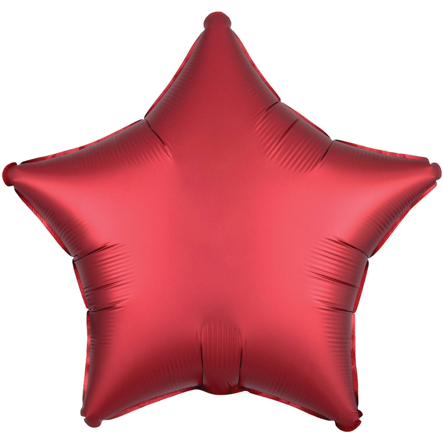 Standard Silk Lustre Dark Red Star Foil Balloon C16 Packaged 48 cm