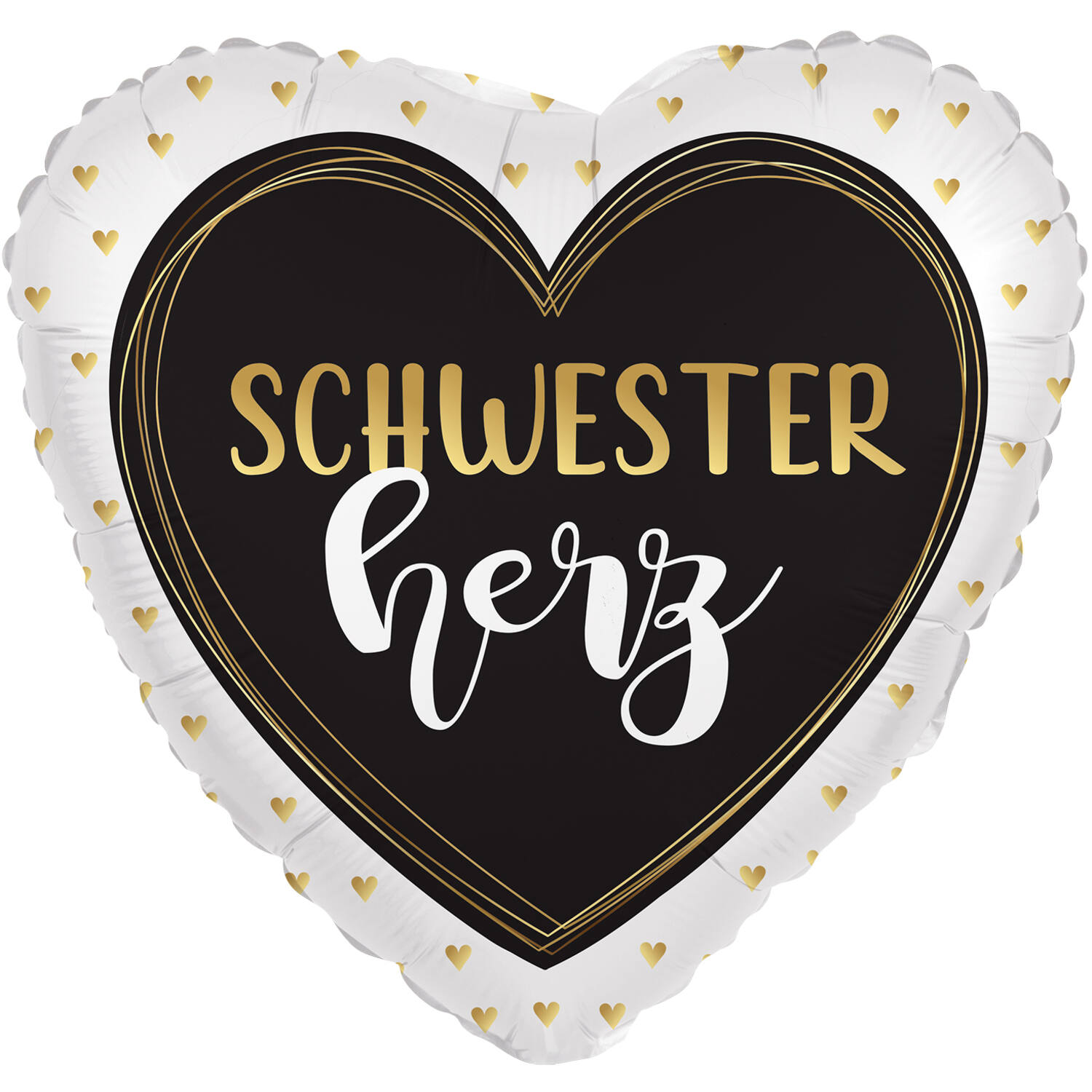 Standard Heart - Schwesterherz - GER Foil Balloon RP40 Packaged 45 cm