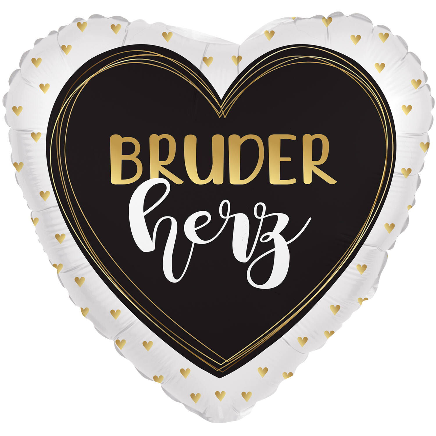 Standard Heart - Bruderherz - GER Foil Balloon RP40 Packaged 45 cm