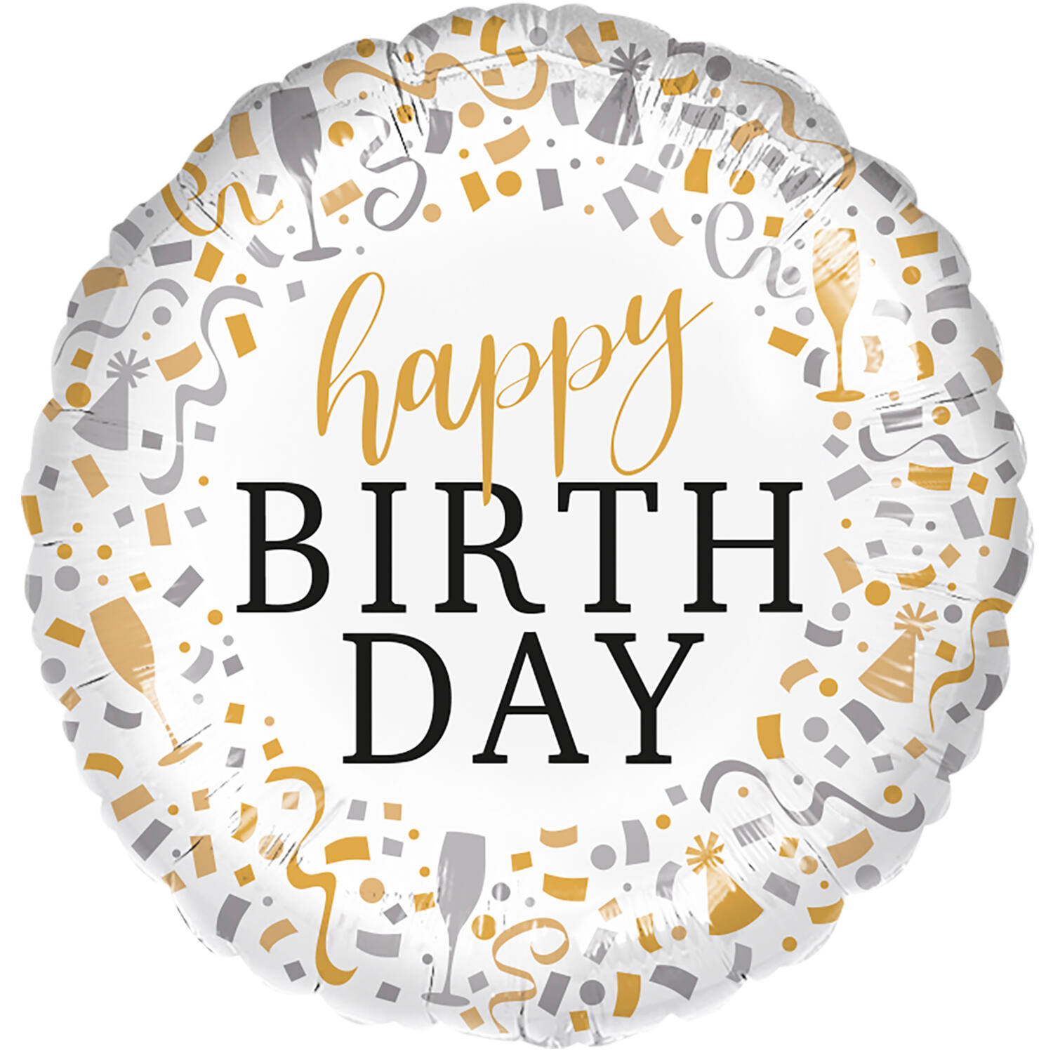 Standard - Hello Happy Birthday - ENG Foil Balloon RP40 Packaged 45 cm
