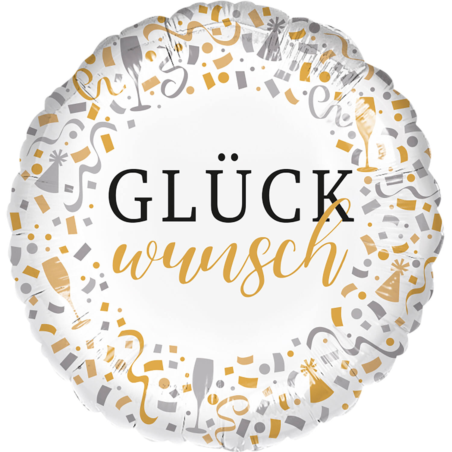 Standard - Hello Glückwunsch - GER Foil Balloon RP40 Packaged 45 cm