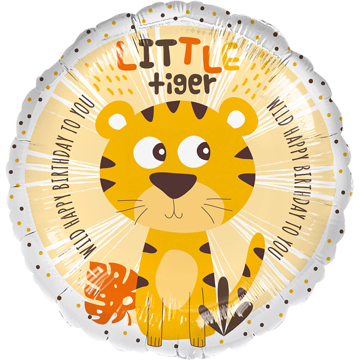 Standard -Little Tiger Birthday - ENG Foil Balloon RP40 Packaged 45 cm