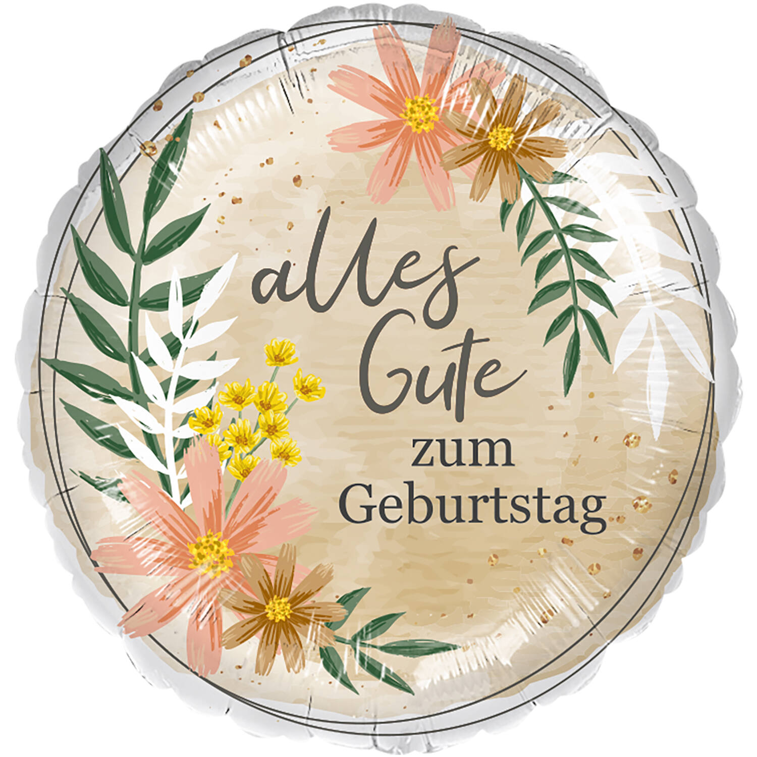 Standard - Boho Geburtstag - GER Foil Balloon RP40 Packaged 45 cm