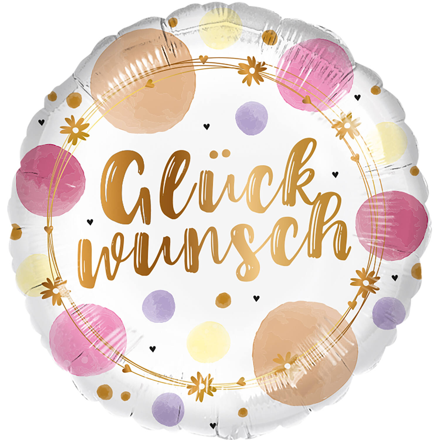 Standard - Dots Glückwunsch - GER Foil Balloon RP40 Packaged 45 cm