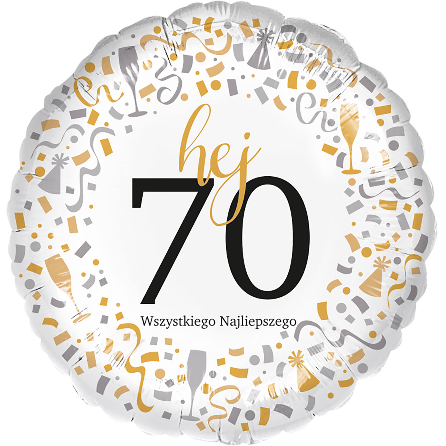 Standard - Hej 70 - POL Foil Balloon RP40 Packaged 45 cm