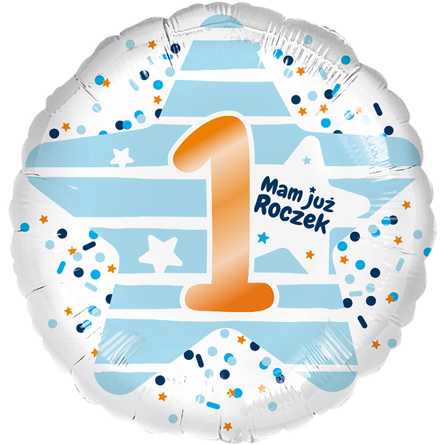 Standard - Mam juz roczek  blue - POL Foil Balloon RP40 Packaged 45 cm