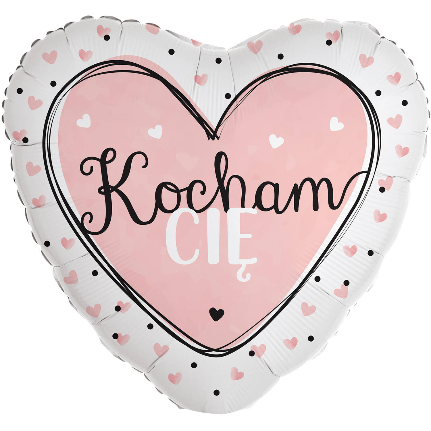 Standard Heart - Kocham cie - POL Foil Balloon RP40 Packaged 45 cm