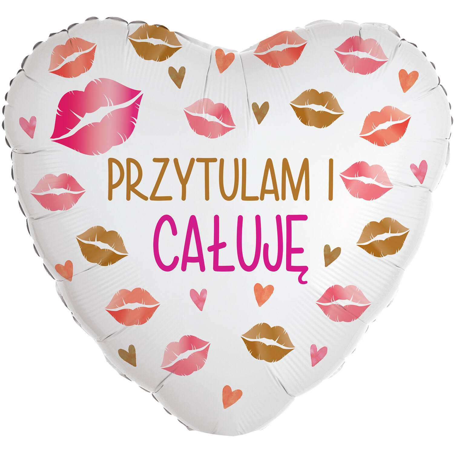 Standard Heart - Przytulam i caluje - POL Foil Balloon RP40 Packaged 45 cm