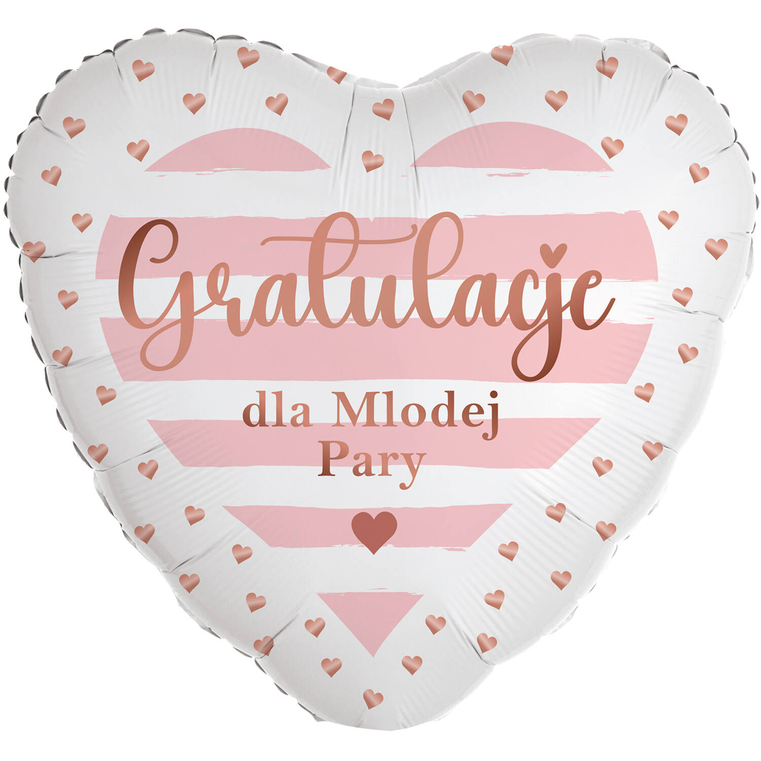 Standard Heart - Gratulacje dla mlodej pary - POL Foil Balloon RP40 Packaged 45 cm