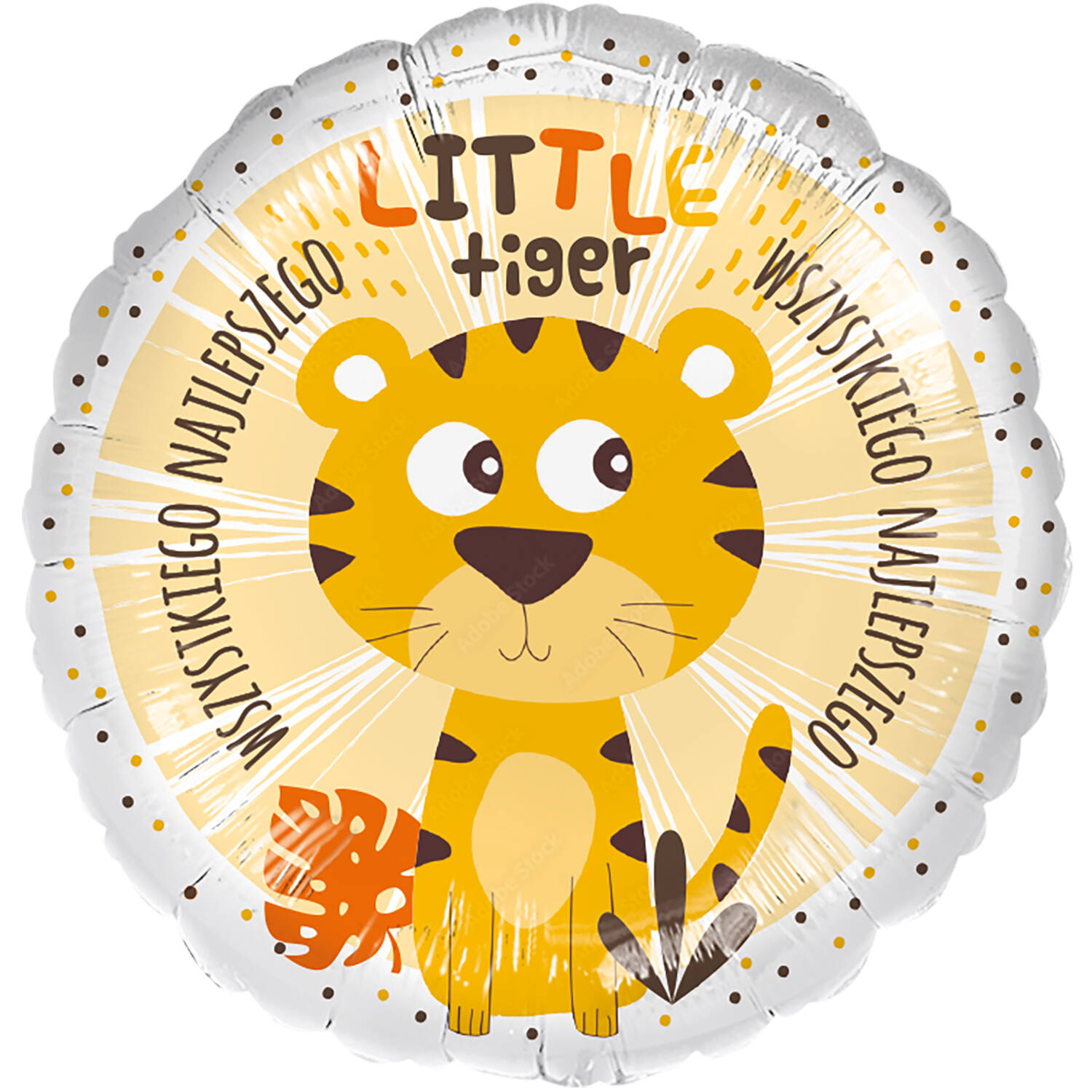 Standard - Urodziny Tygrys - POL Foil Balloon RP40 Packaged 45 cm