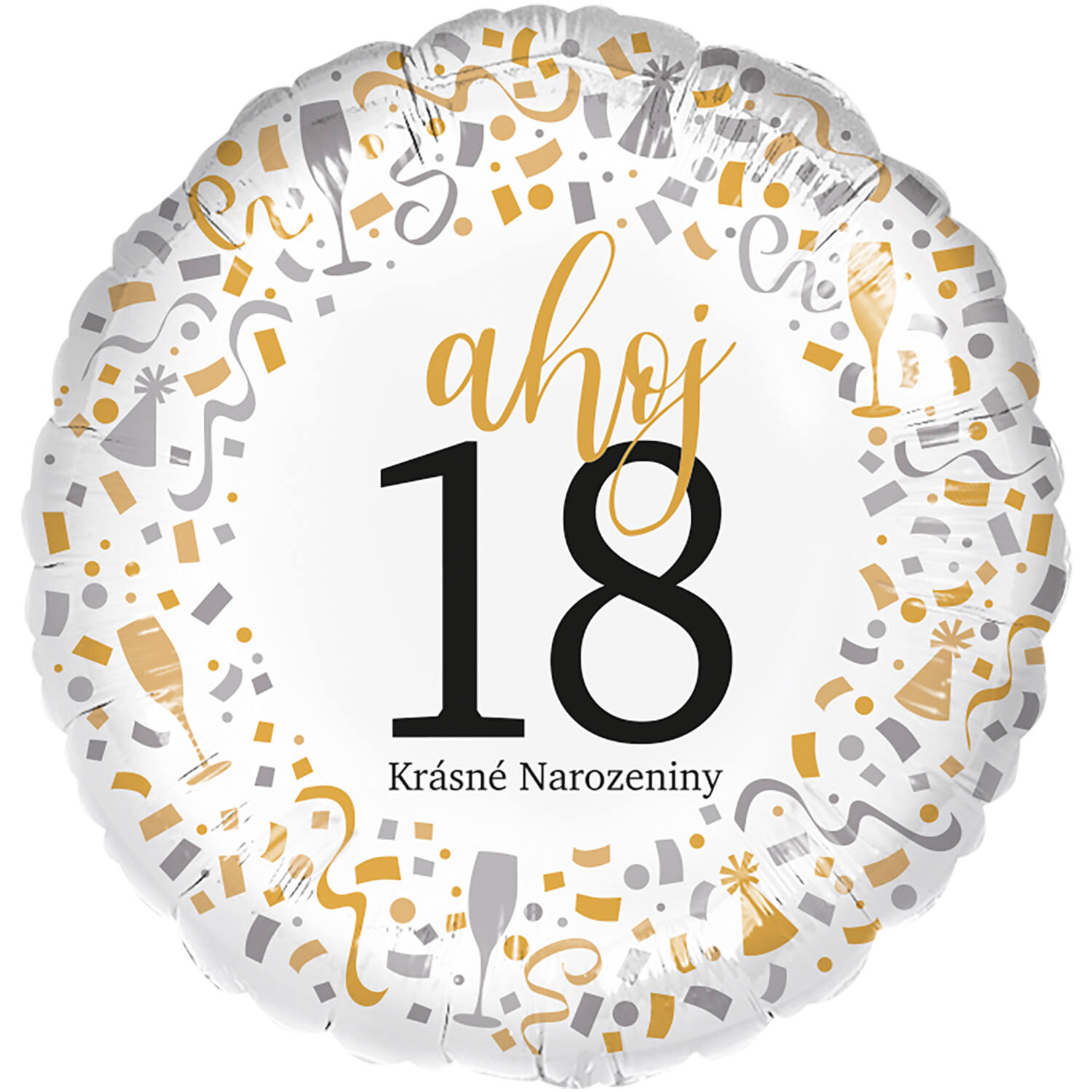 Standard - Ahoj 18 - CZE Foil Balloon RP40 Packaged 45 cm
