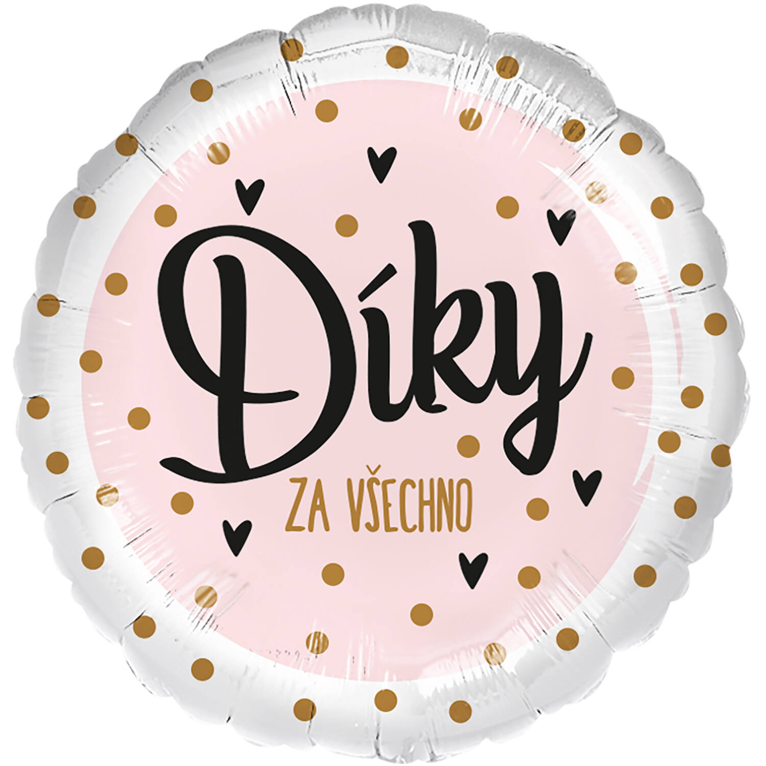 Standard - Diky za vsechno - CZE Foil Balloon RP40 Packaged 45 cm