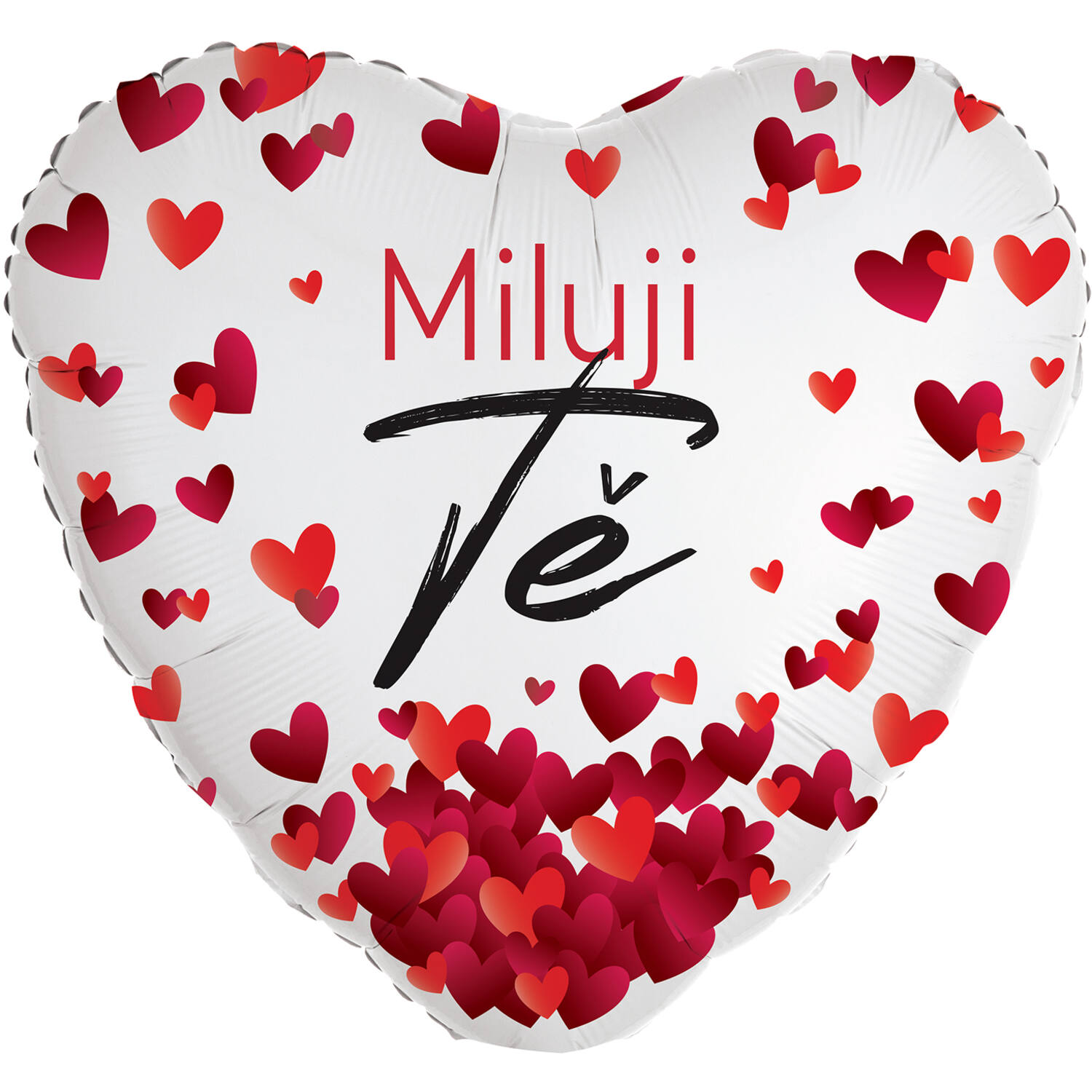 Standard Heart - Miluji te - CZE Foil Balloon RP40 Packaged 45 cm