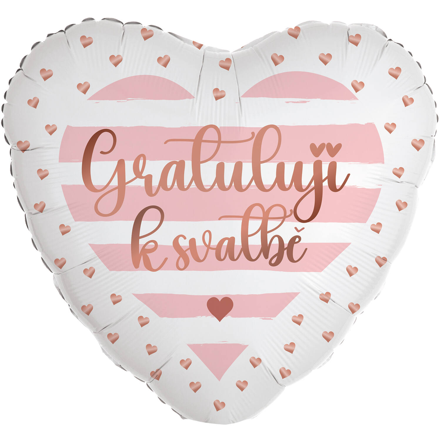 Standard Heart - Gratuluji ke svatbe - CZE Foil Balloon RP40 Packaged 45 cm