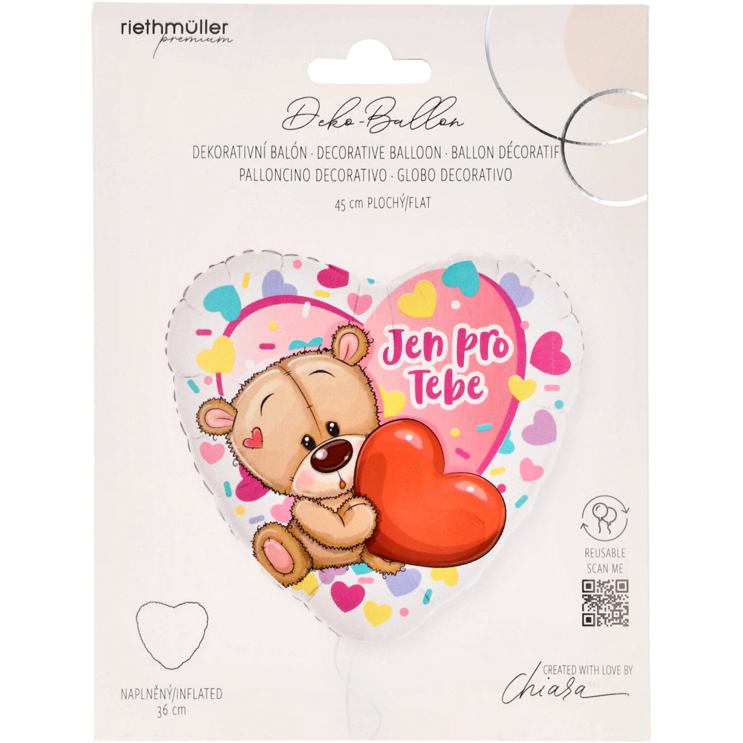 Standard - Jen pro tebe - CZE Foil Balloon RP40 Packaged 45 cm