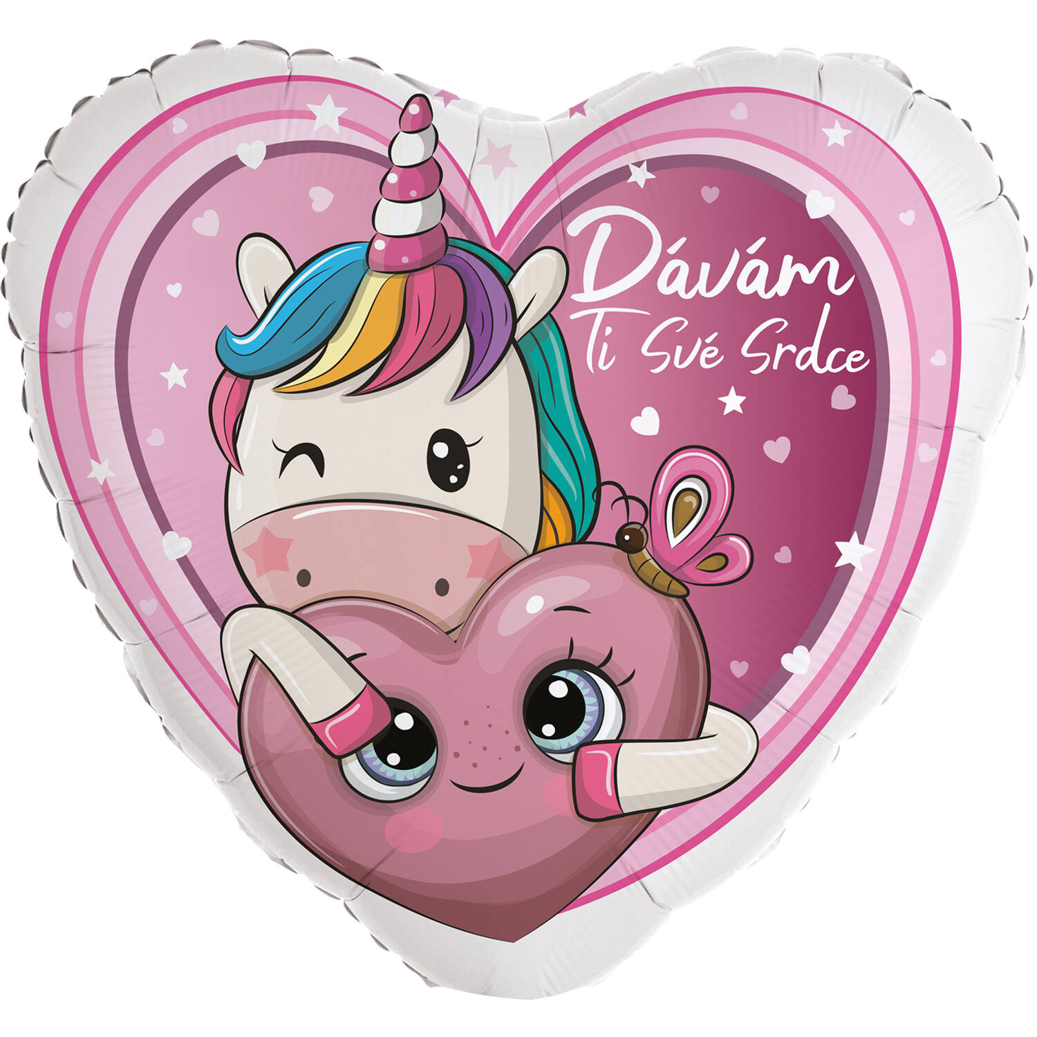 Standard Heart - Davam ti sve srdce - CZE Foil Balloon RP40 Packaged 45 cm