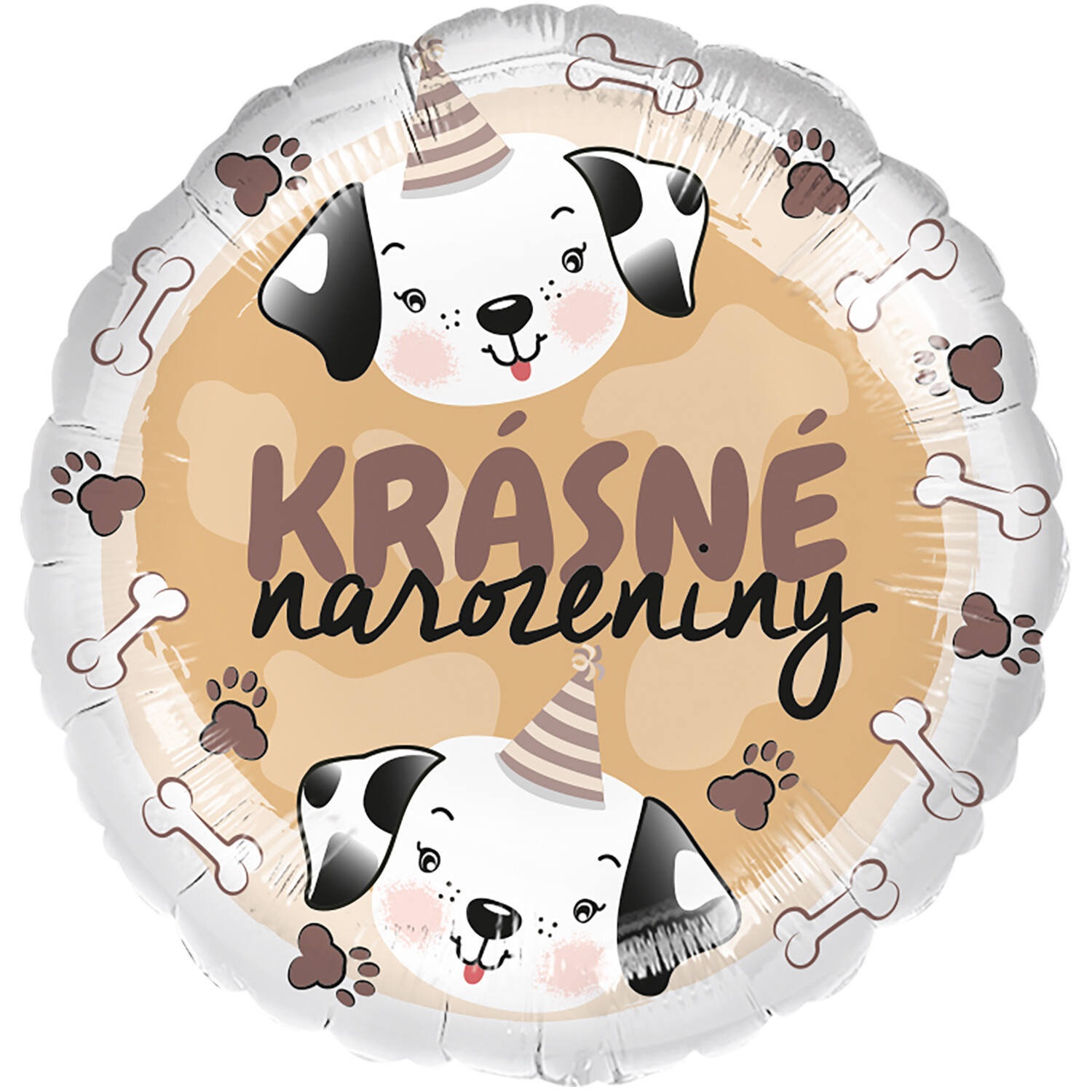 Standard - Krasne narozeniny pes - CZE Foil Balloon RP40 Packaged 45 cm