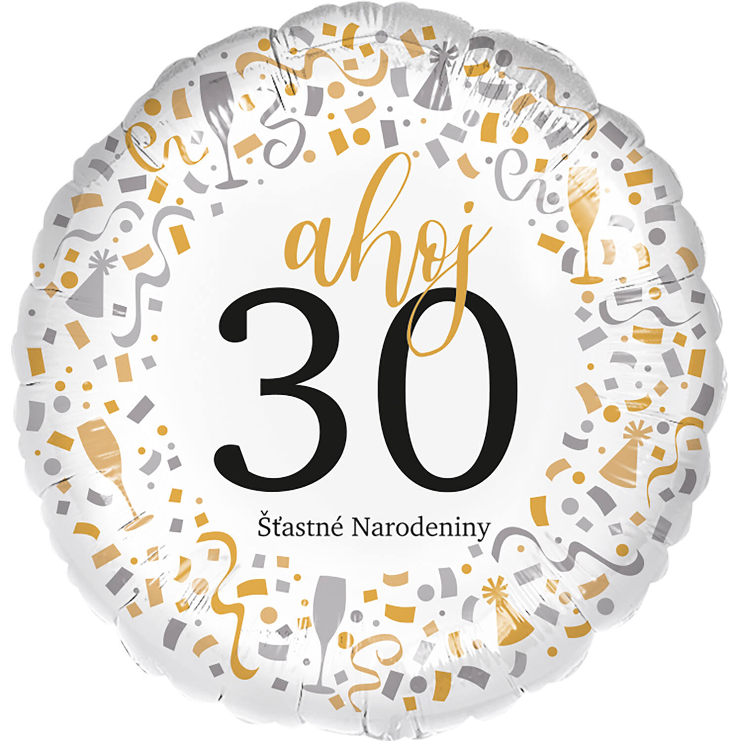 Standard - Ahoj 30 - SLO Foil Balloon RP40 Packaged 45 cm