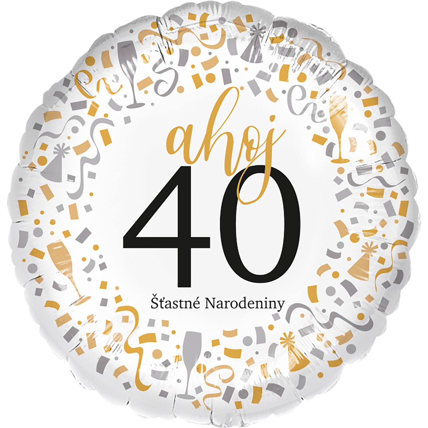 Standard - Ahoj 40 - SLO Foil Balloon RP40 Packaged 45 cm