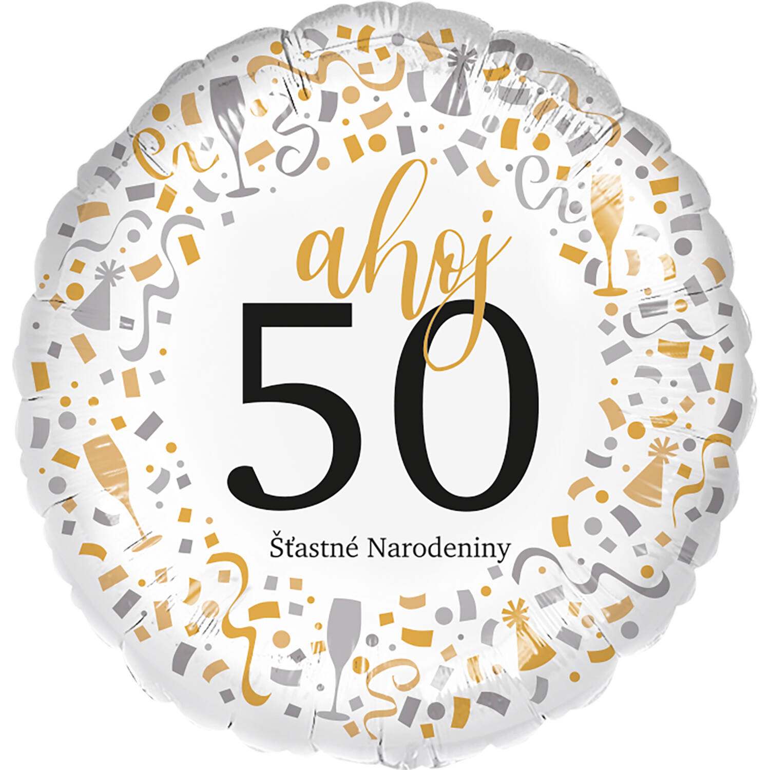 Standard - Ahoj 50 - SLO Foil Balloon RP40 Packaged 45 cm
