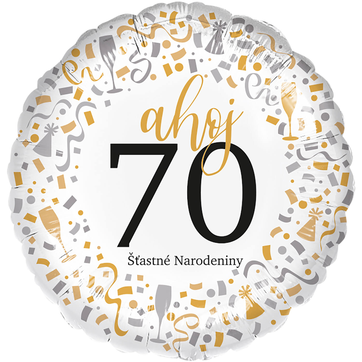 Standard - Ahoj 70 - SLO Foil Balloon RP40 Packaged 45 cm