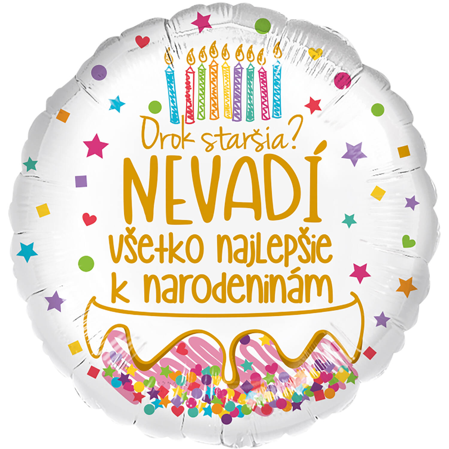 Standard - narodeninova torta - SLO Foil Balloon RP40 Packaged 45 cm