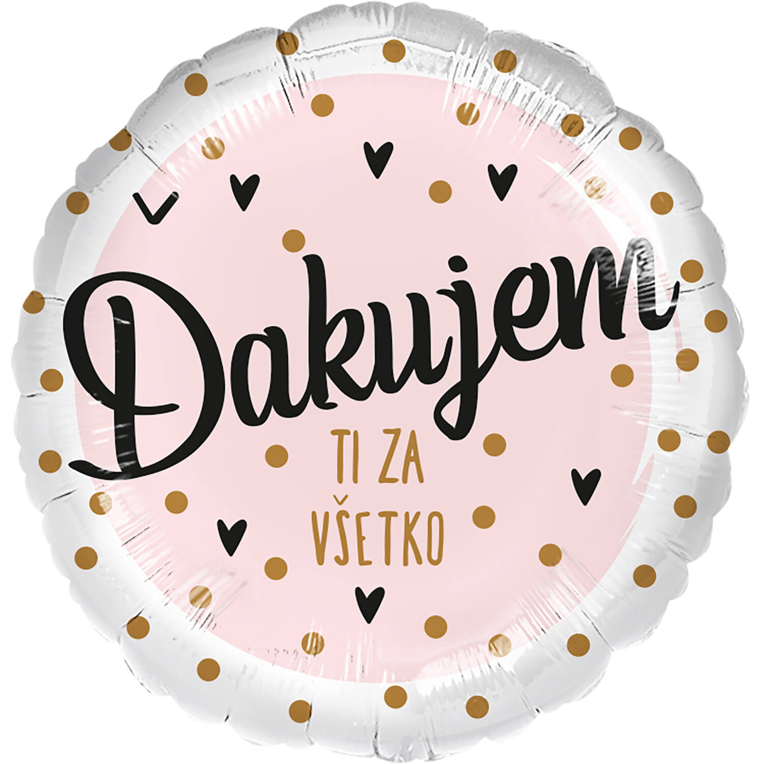 Standard - Dakujem ti za vsetko - SLO Foil Balloon RP40 Packaged 45 cm