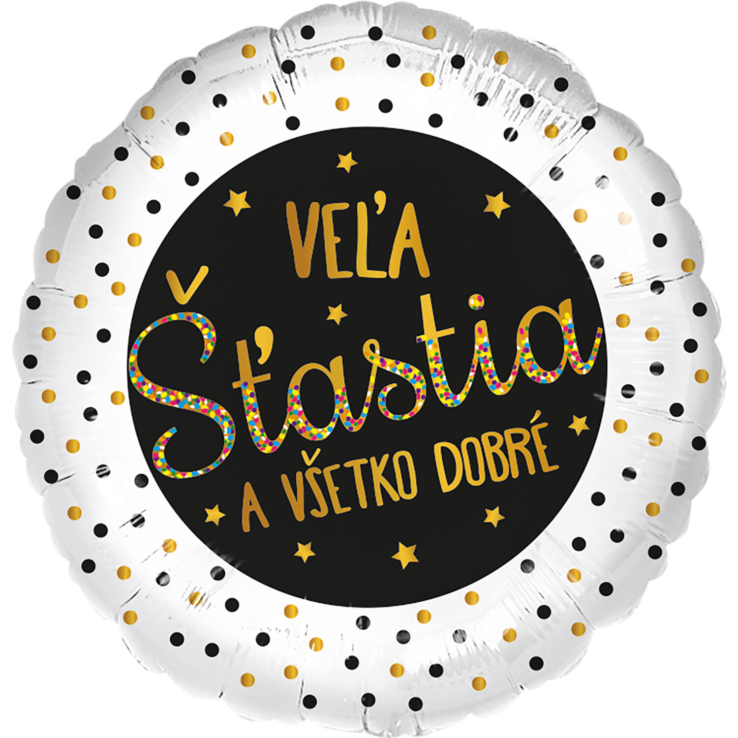 Standard - Vela stastia a vsetko dobre - SLO Foil Balloon RP40 Packaged 45 cm