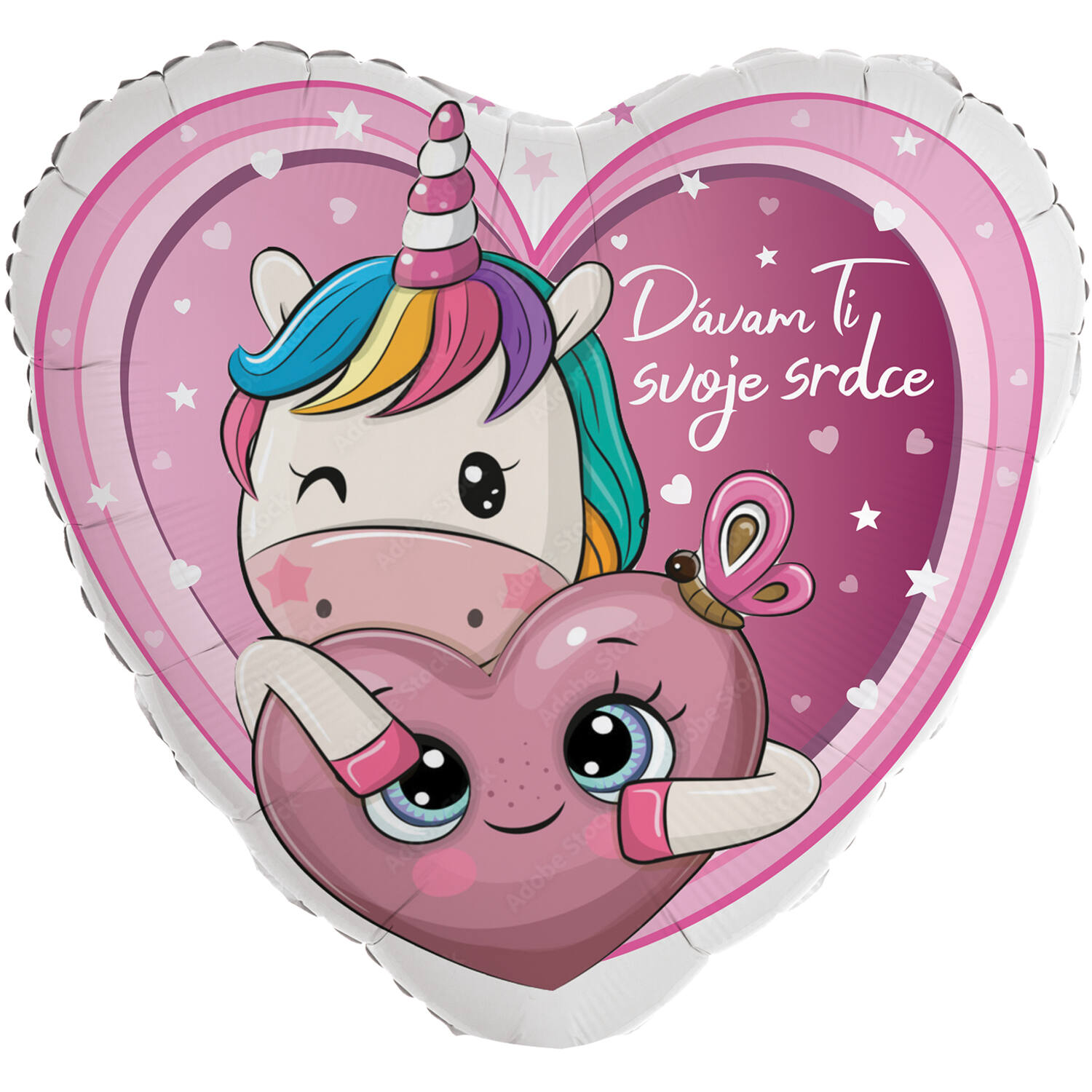 Standard Heart - Davam ti svoje srdce - SLO Foil Balloon RP40 Packaged 45 cm
