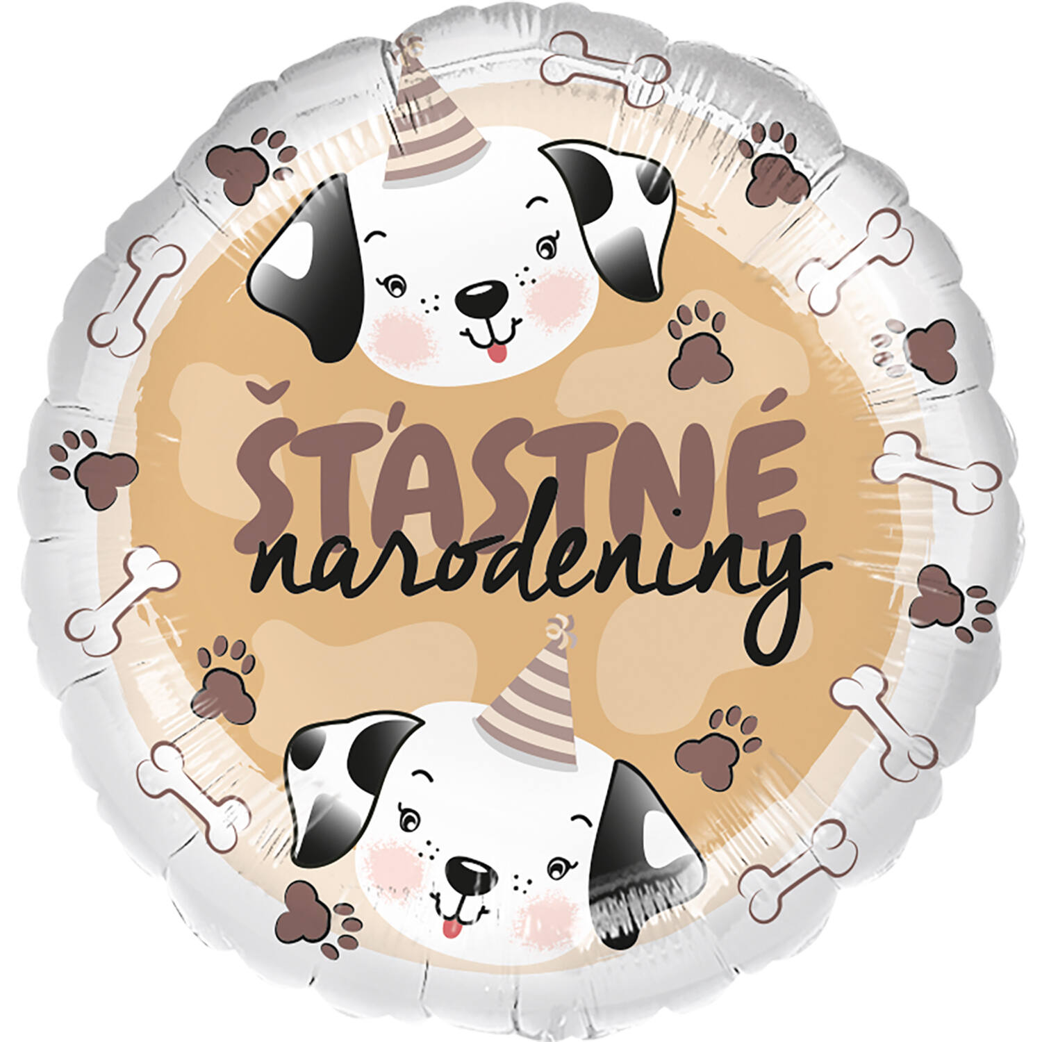 Standard - stastne narodeniny pes - SLO Foil Balloon RP40 Packaged 45 cm