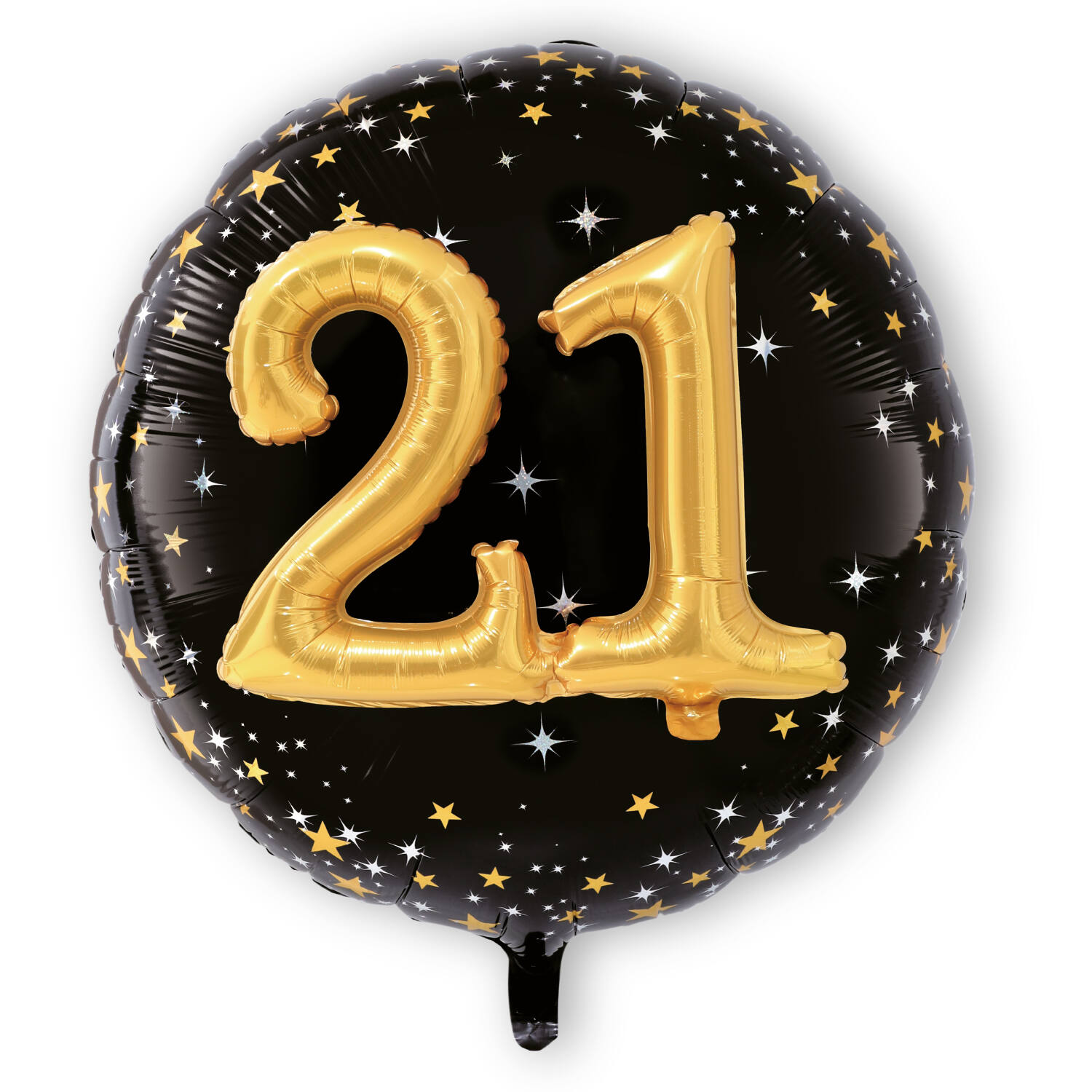 Multi Holographic Starlight Birthday 21 Foil Balloon R75 Packaged 91 cm