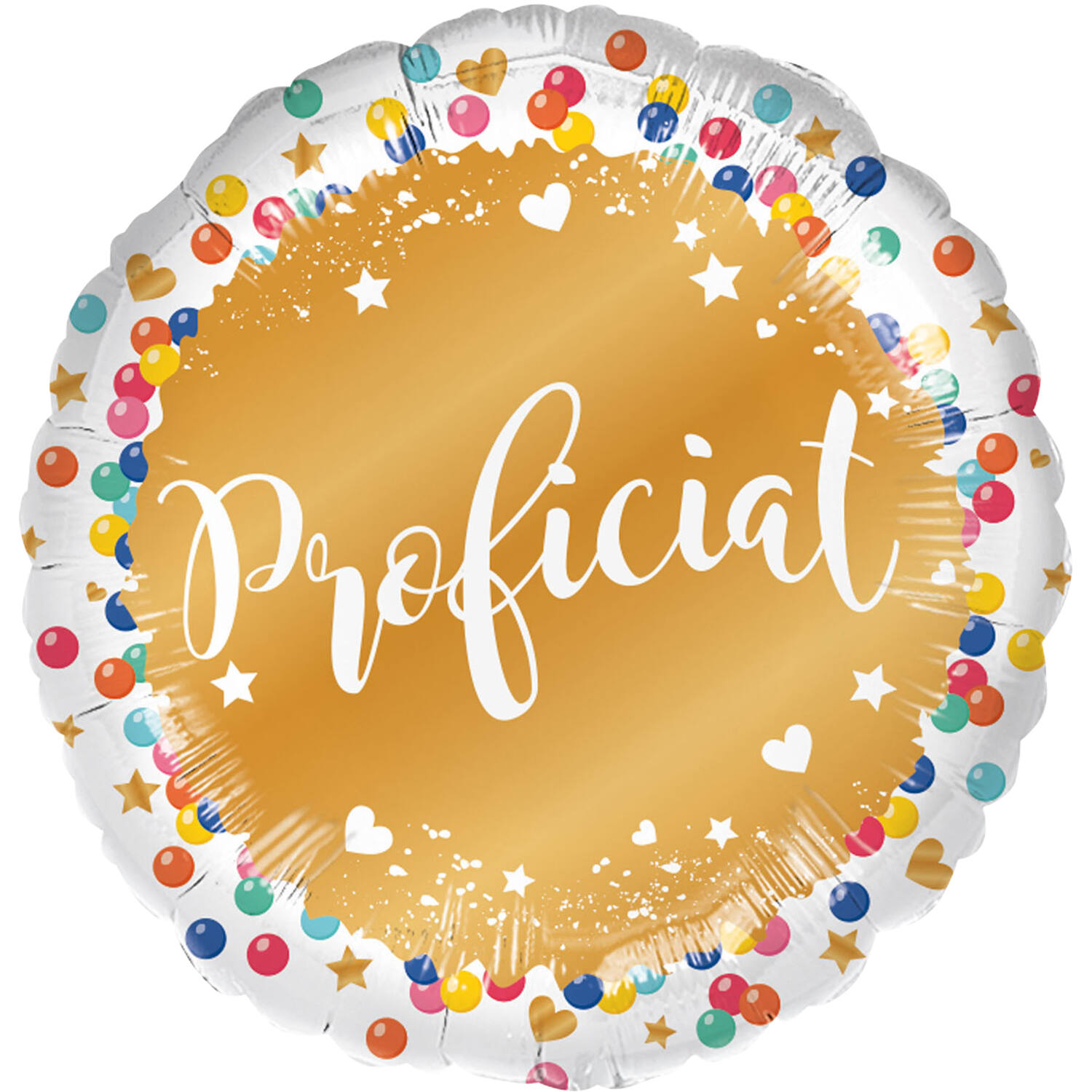 Standard - Proficiat - DUT Foil Balloon Packaged 45 cm