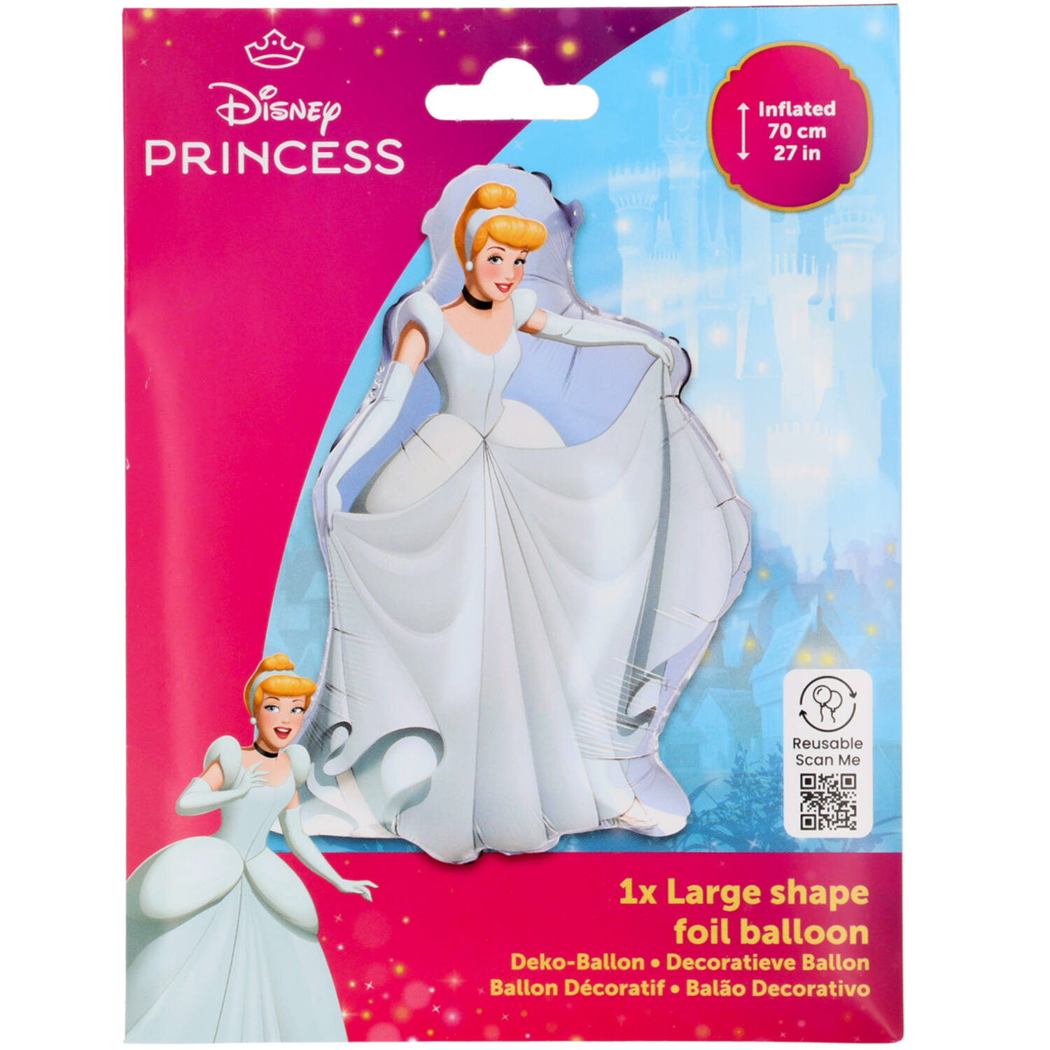 Foil Balloon - Shaped Cinderella - 55 x 70 cm