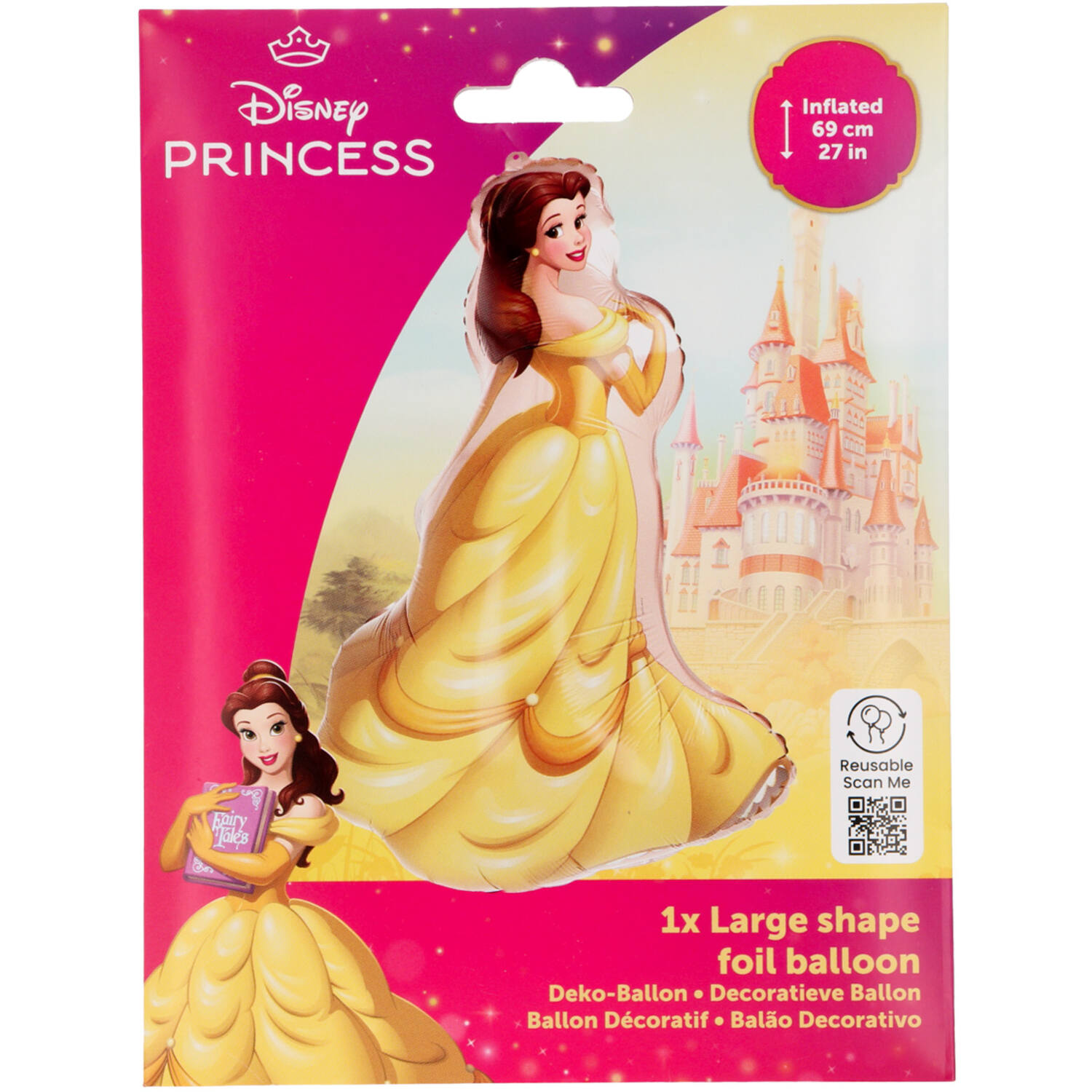 Foil Balloon - Shaped Princess Belle - 49 x 69 cm