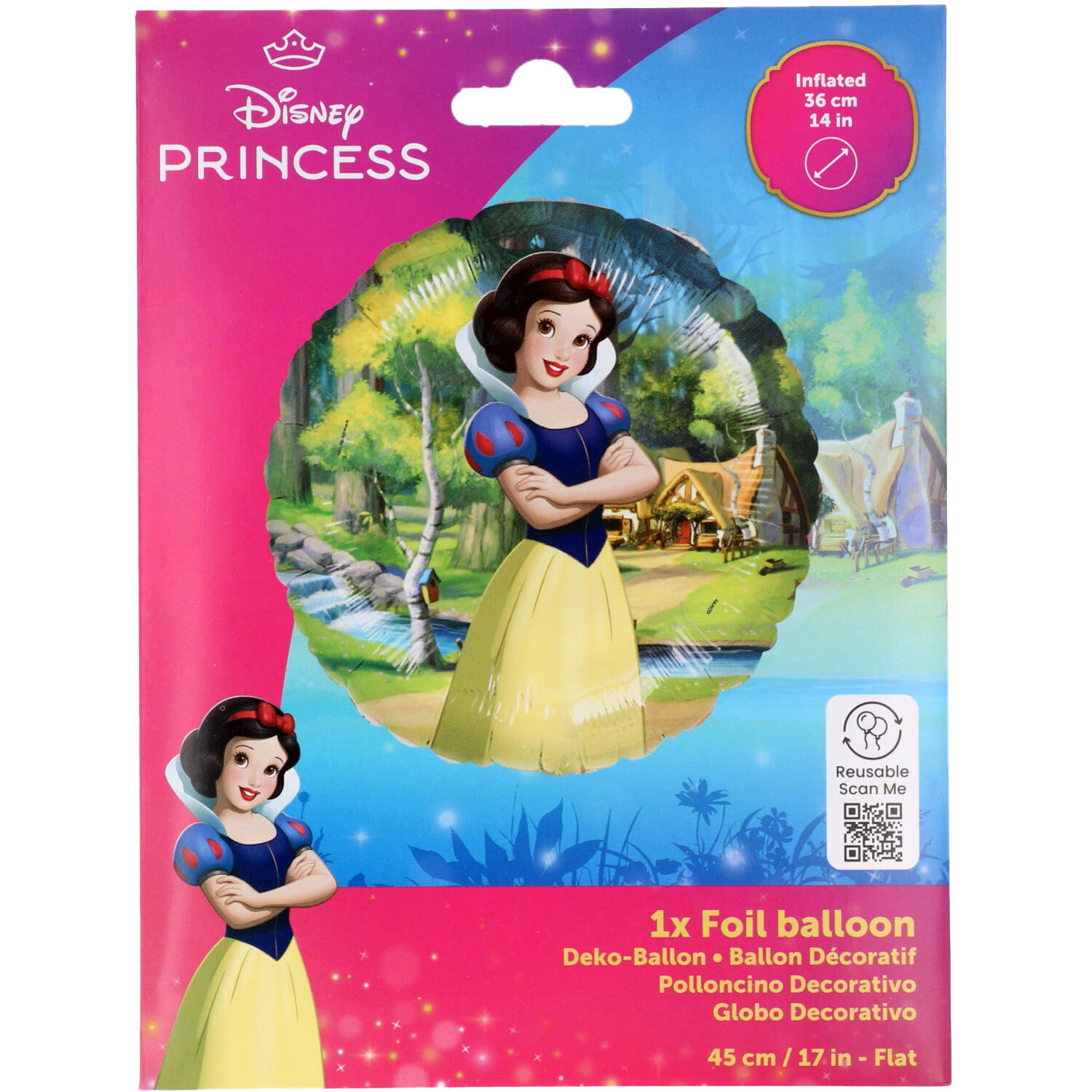 Foil Balloon - Snow White - 45 cm