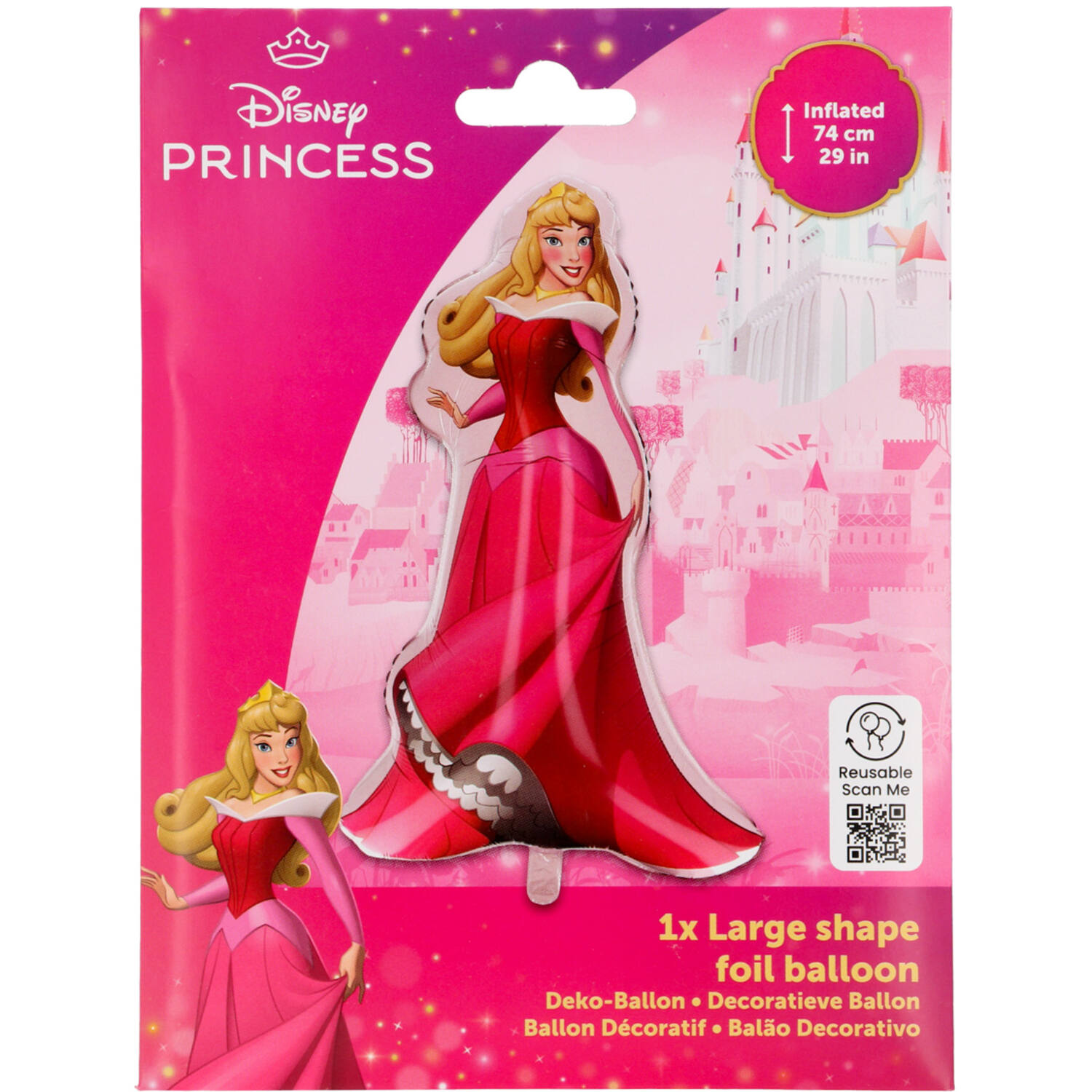 Foil Balloon - Shaped Sleeping Beauty - 49 x 74 cm