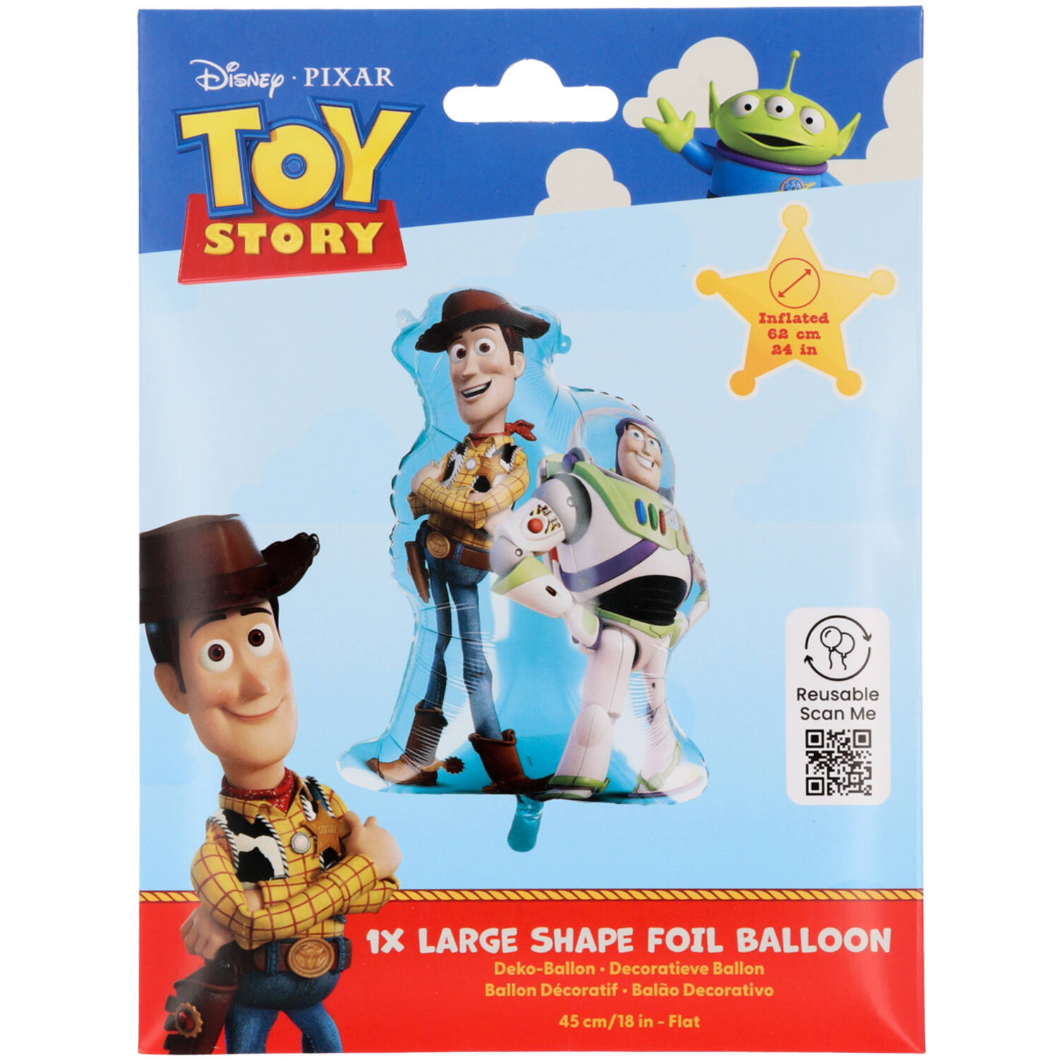 Foil Balloon - Shaped Toy Story - 48 x 63 cm