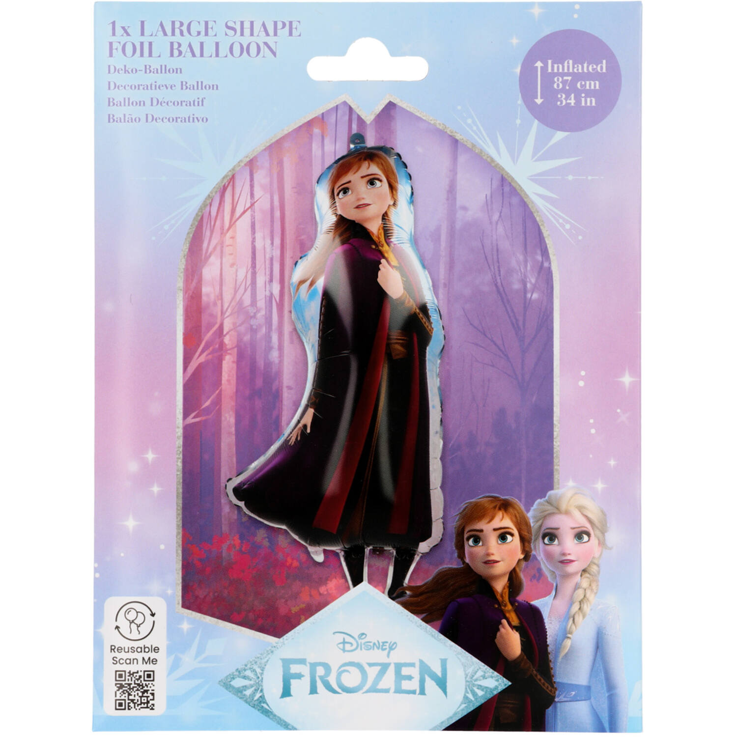 Foil Balloon - Shaped Anna - Frozen - 43 x 87 cm
