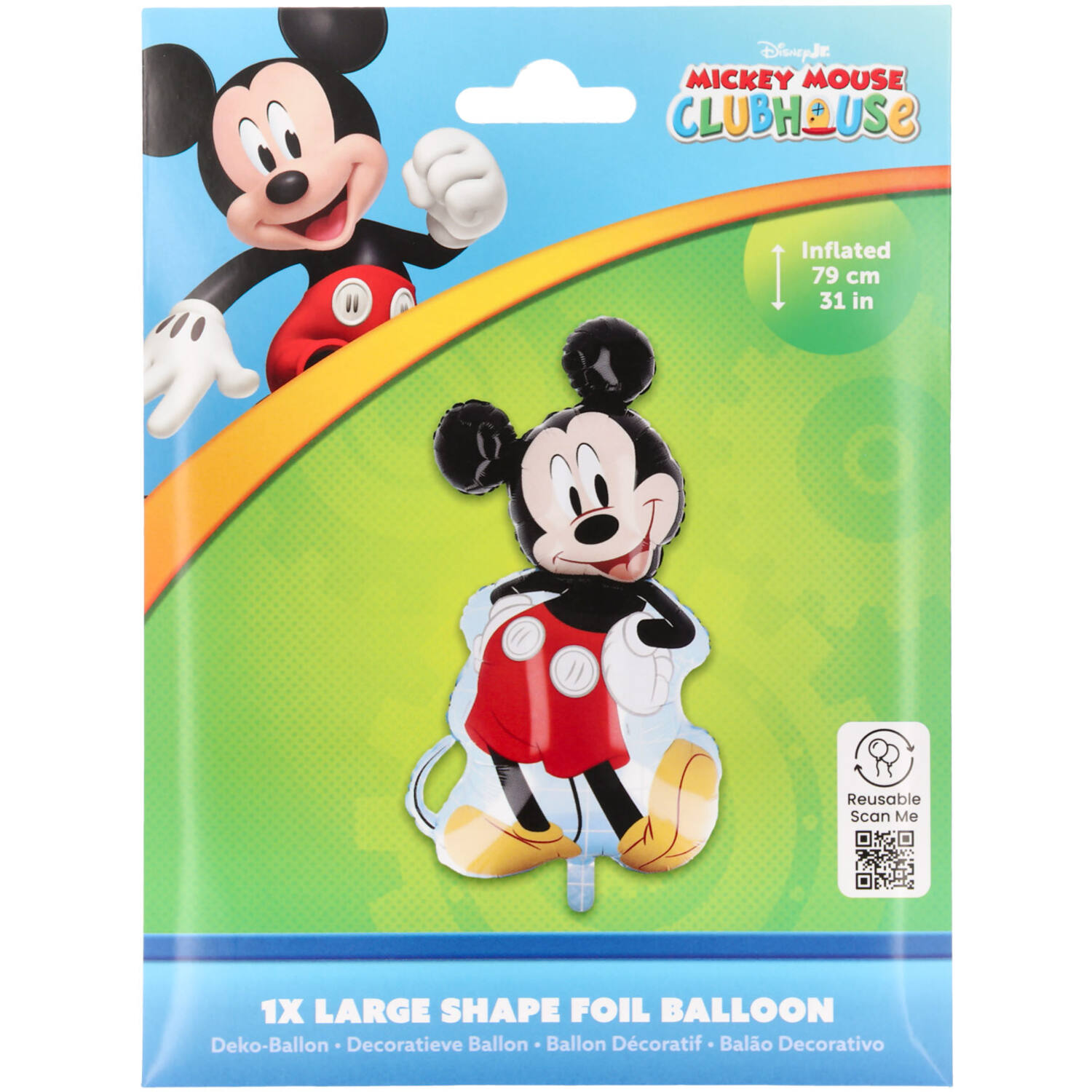 Foil Balloon - Shaped Mickey Mouse - 43 x 79 cm