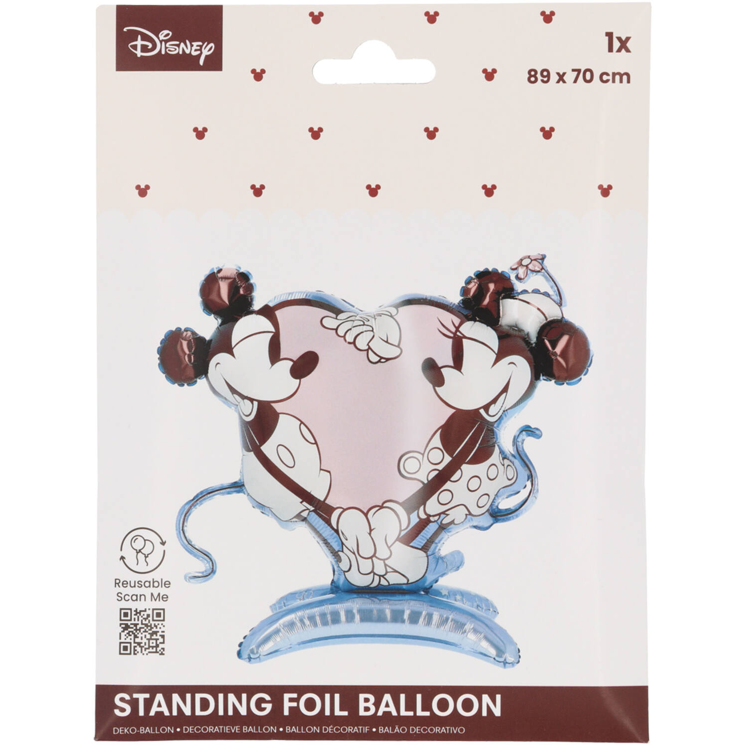 Standing Foil Balloon - Shape - Mickey&Minnie - Gender Reveal - 79 cm