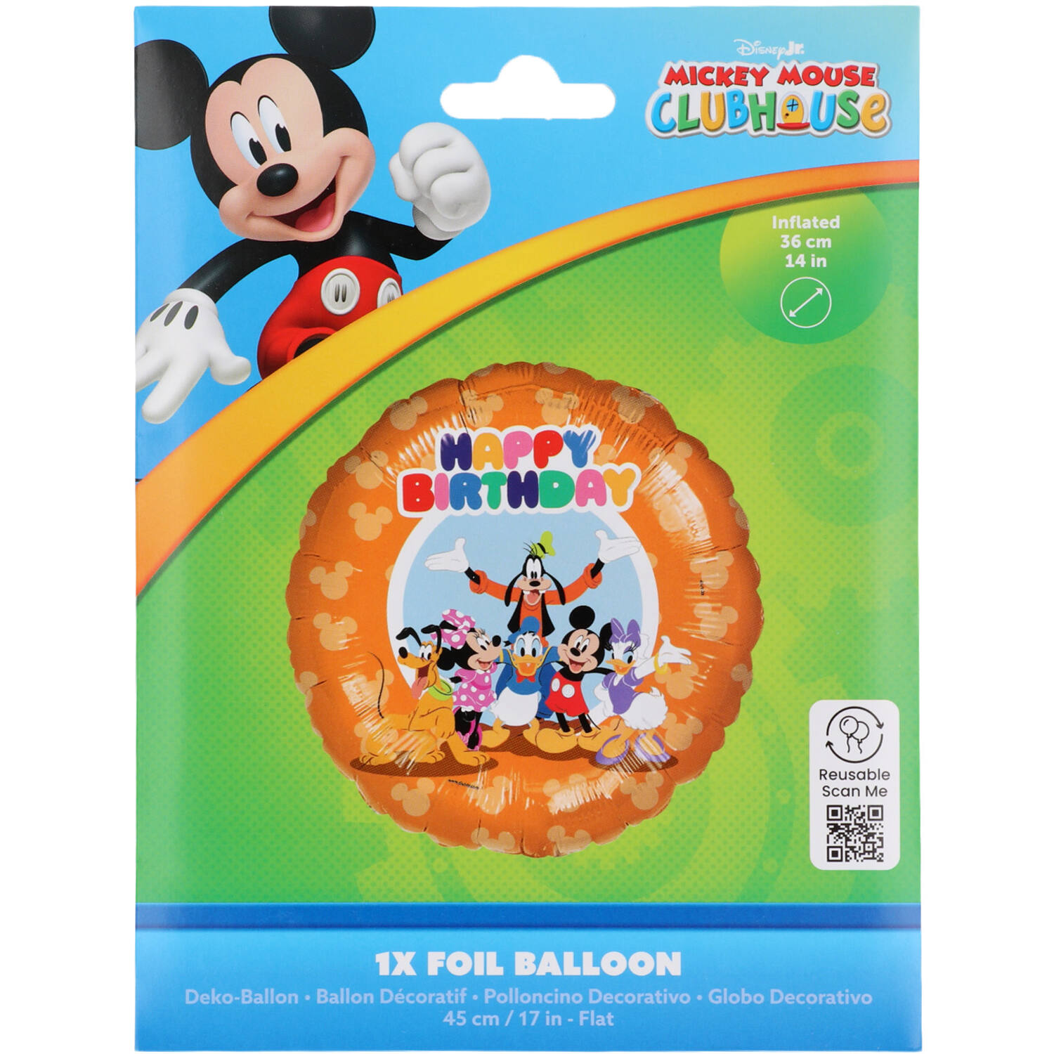 Foil Balloon - Mickey Mouse Friends "HAPPY BIRTHDAY" - 45 cm