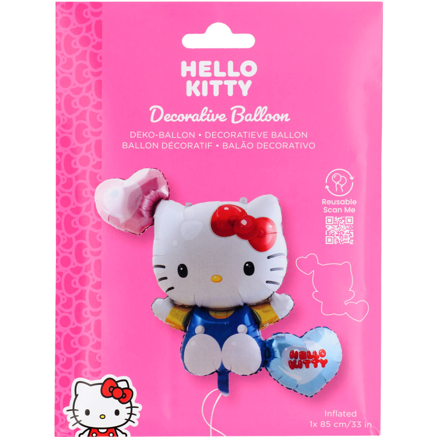 Foil balloon - Shaped - Hello Kitty - Hearts - HELLO KITTY - 85 x 80 cm