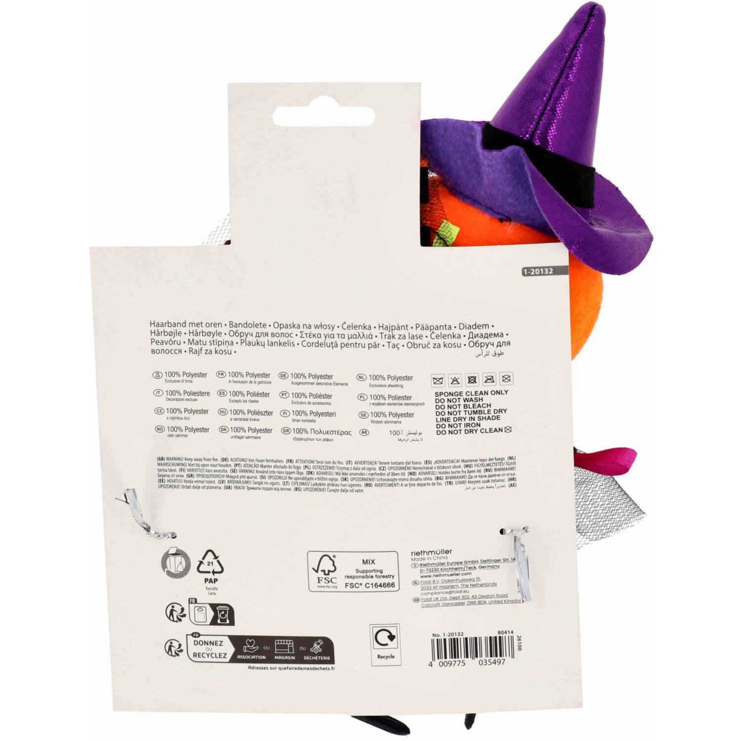 Costume Accessory Headband    Witchy Pumpkin One Size