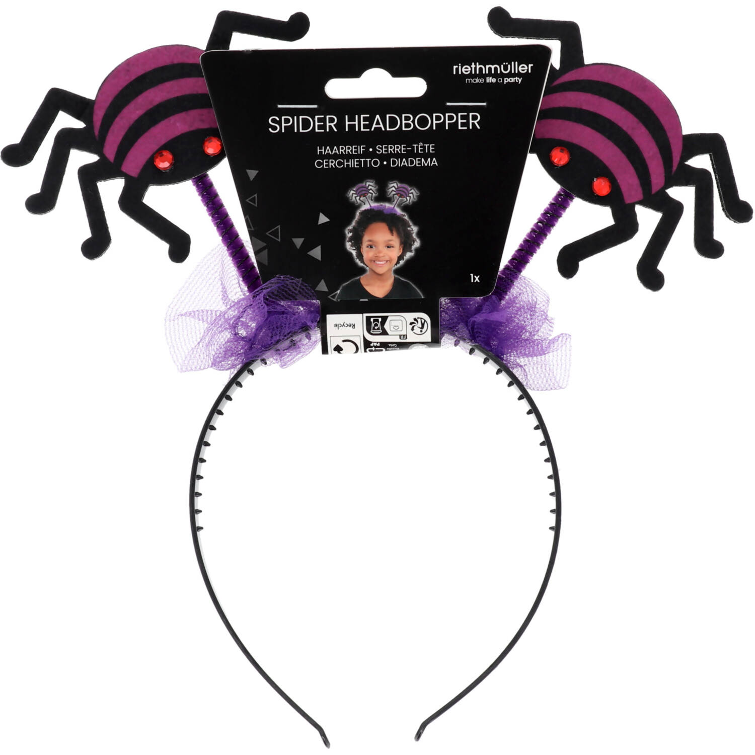 Child Headbopper Spiders One Size