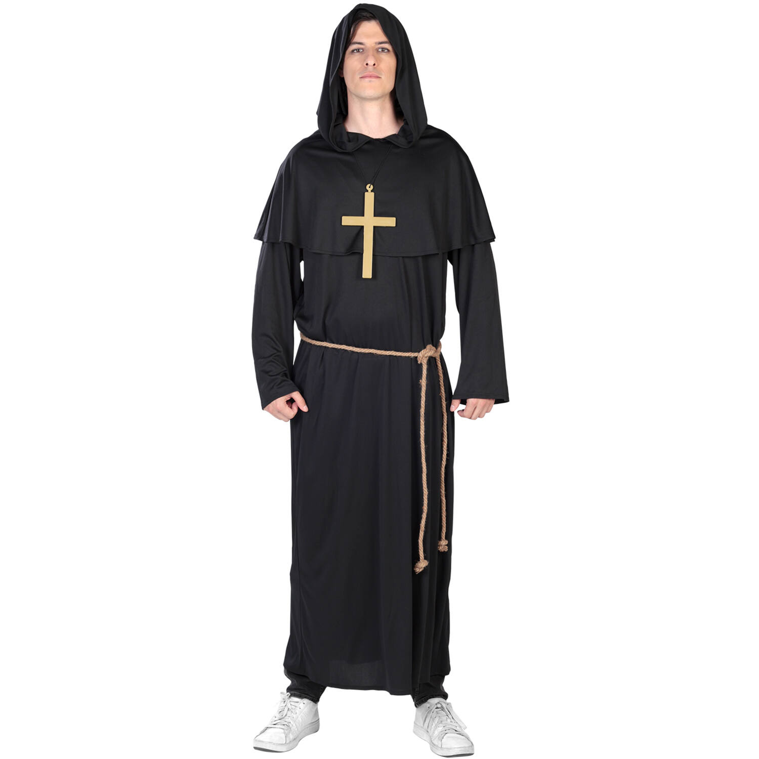 Adult Costume Holy Monk Black Size XL